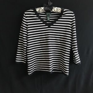 Ralph Lauren striped sweater S 3/4 sleeve